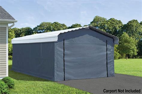 metal carport enclosure|arrow 12x20 carport enclosure kit.